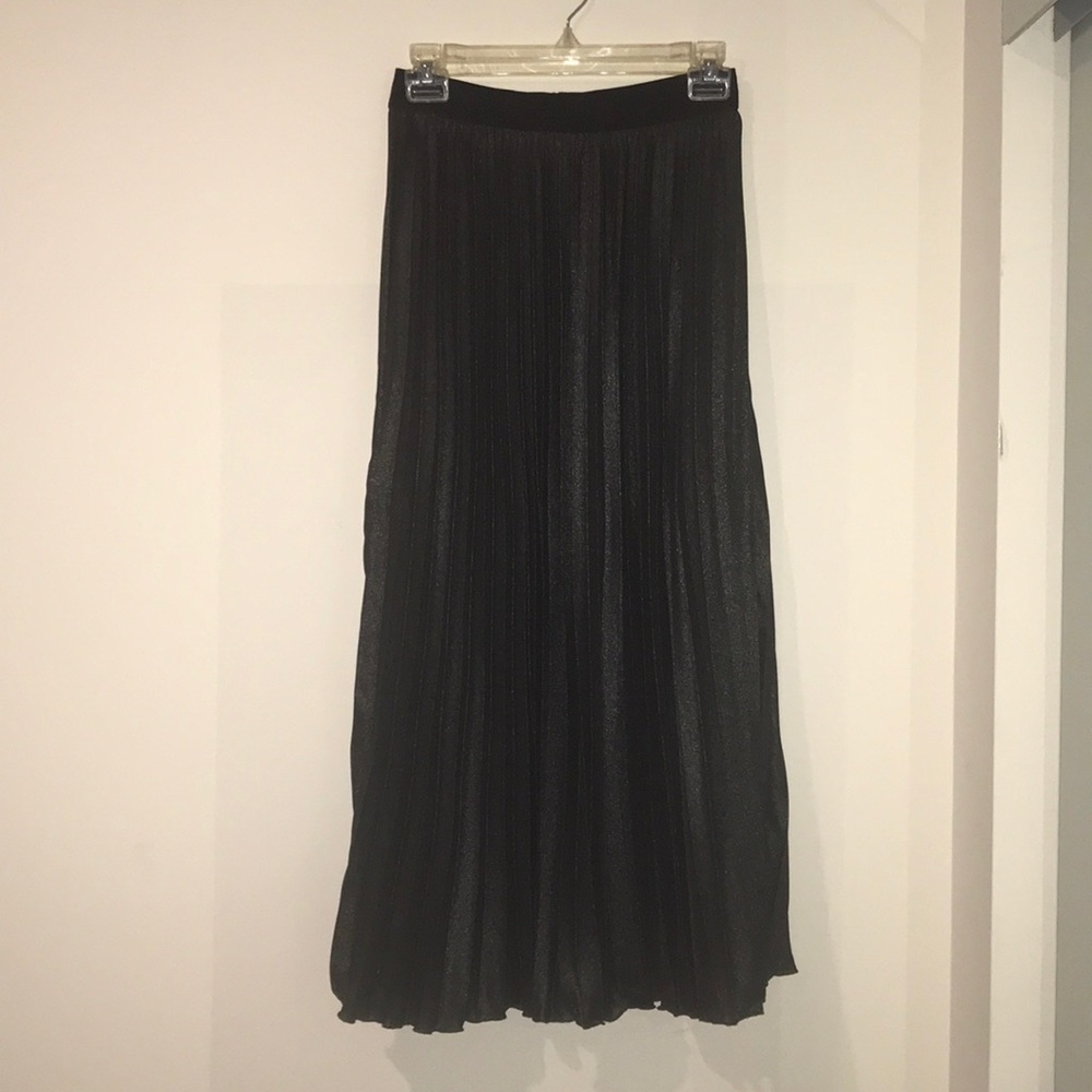 Silver pleather maxi skirt